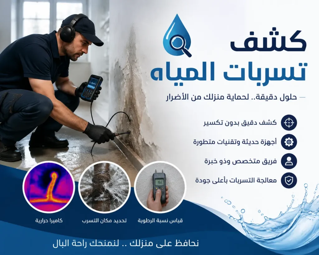 كشف تسربات المياه في القصيم